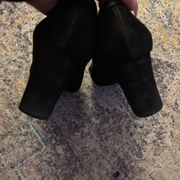 🇮🇹 Gucci - SIZE 40 309774 CGX10 1000 KID SUEDE NAPPA CHARLOT, black block heel - Picture 11 of 15